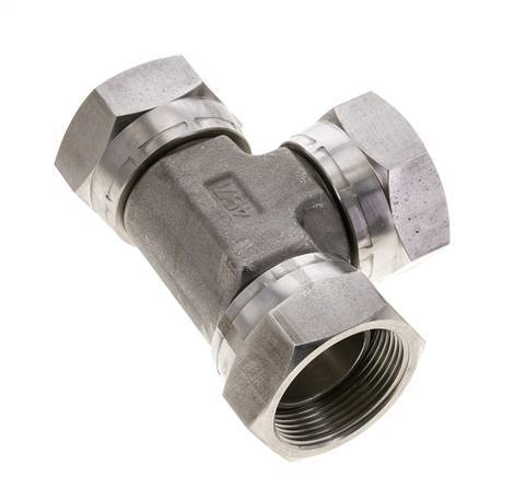 T-koppeling G1 1/2'' Binnendraad RVS Hydrauliek 125bar (1756.25psi)