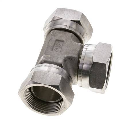 T-koppeling G1 1/2'' Binnendraad RVS Hydrauliek 125bar (1756.25psi)