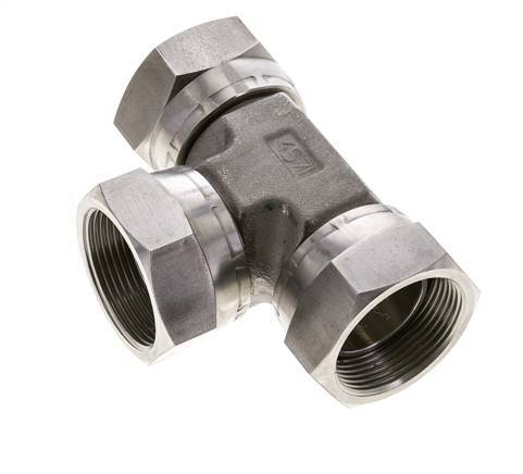 T-koppeling G1 1/2'' Binnendraad RVS Hydrauliek 125bar (1756.25psi)