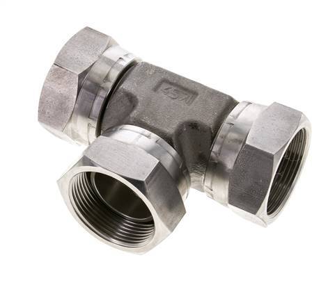 T-koppeling G1 1/2'' Binnendraad RVS Hydrauliek 125bar (1756.25psi)