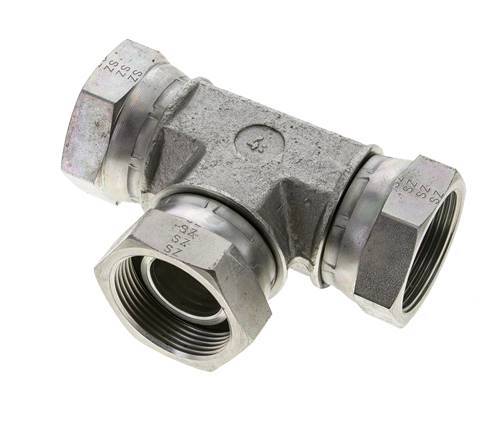 Tee Fitting G1 1/2'' Female Steel Hydraulic 125bar (1756.25psi)