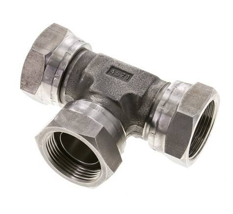 Tee Fitting G1 1/4'' Female Stainless steel Hydraulic 150bar (2107.5psi)