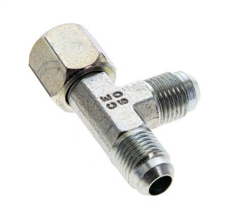 JIC T-koppeling UNF 9/16''-18 Binnendraad x Buitendraad Staal 350 bar (4917.5psi)