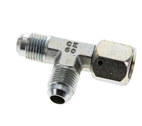 JIC T-koppeling UNF 9/16''-18 Binnendraad x Buitendraad Staal 350 bar (4917.5psi)