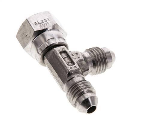 JIC T-koppeling UNF 7/16''-20 Binnendraad x buitendraad RVS 350 bar (4917.5psi)