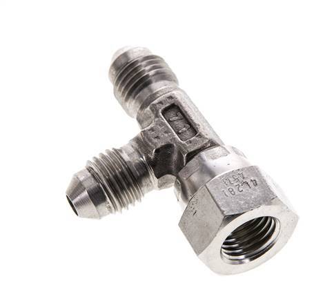 JIC T-koppeling UNF 7/16''-20 Binnendraad x buitendraad RVS 350 bar (4917.5psi)