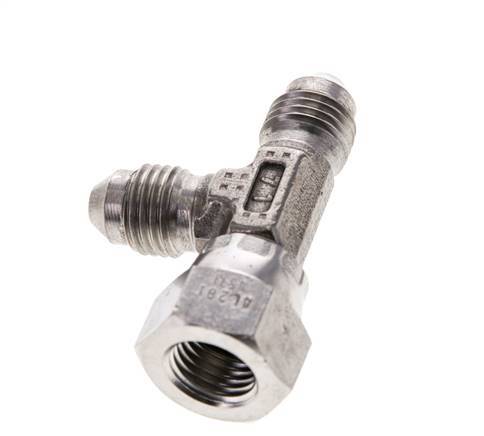 JIC T-koppeling UNF 7/16''-20 Binnendraad x buitendraad RVS 350 bar (4917.5psi)