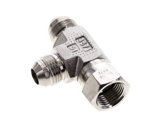 JIC T-koppeling UNF 3/4''-16 binnendraad x buitendraad RVS 350 bar (4917.5psi)