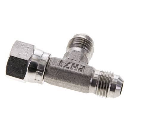 JIC T-koppeling UNF 9/16''-18 binnendraad x buitendraad RVS 350 bar (4917.5psi)