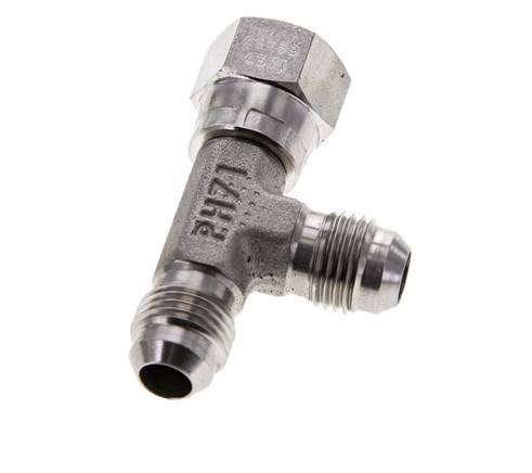 JIC T-koppeling UNF 9/16''-18 binnendraad x buitendraad RVS 350 bar (4917.5psi)