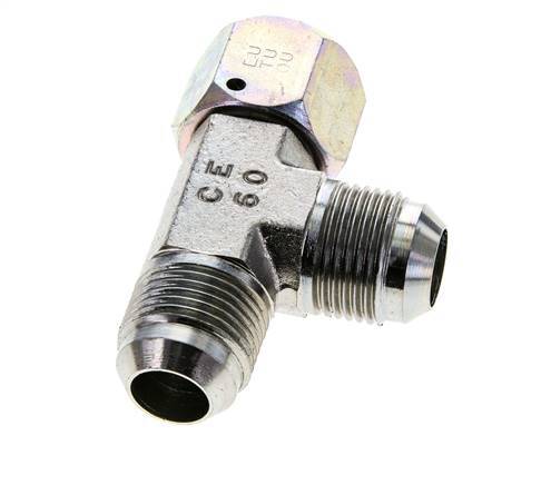JIC T-koppeling UN 1-1/16''-12 Binnendraad x Buitendraad Staal 350 bar (4917.5psi)