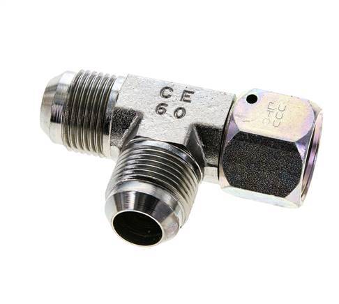 JIC T-koppeling UN 1-1/16''-12 Binnendraad x Buitendraad Staal 350 bar (4917.5psi)