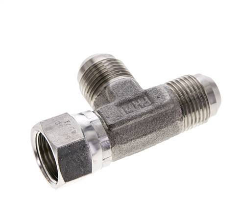 JIC T-koppeling UNF 7/8''-14 binnendraad x buitendraad RVS 350 bar (4917.5psi)