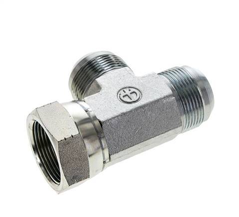 JIC T-koppeling UN 1-5/8''-12 Binnendraad x Buitendraad Staal 210 bar (2950.5psi)