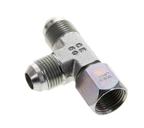 JIC T-koppeling UNF 3/4''-16 Binnendraad x Buitendraad Staal 350 bar (4917.5psi)