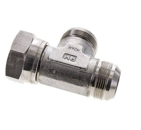 JIC T-koppeling UN 1-5/8''-12 Binnendraad x Buitendraad RVS 210 bar (2950.5psi)