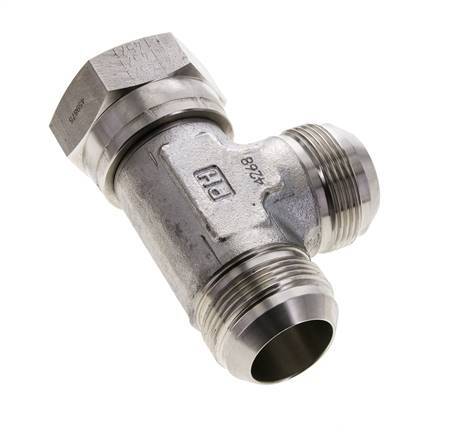 JIC T-koppeling UN 1-5/8''-12 Binnendraad x Buitendraad RVS 210 bar (2950.5psi)