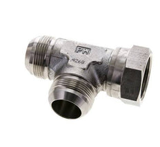 JIC T-koppeling UN 1-5/8''-12 Binnendraad x Buitendraad RVS 210 bar (2950.5psi)