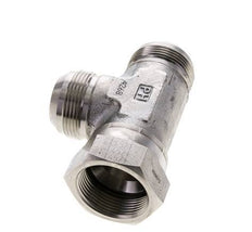 JIC T-koppeling UN 1-5/8''-12 Binnendraad x Buitendraad RVS 210 bar (2950.5psi)