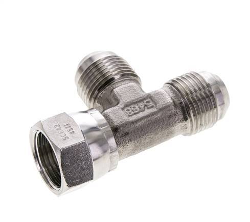 JIC T-koppeling UN 1-1/16''-12 binnendraad x buitendraad RVS 350 bar (4917.5psi)