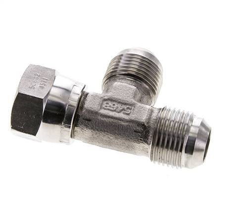 JIC T-koppeling UN 1-1/16''-12 binnendraad x buitendraad RVS 350 bar (4917.5psi)