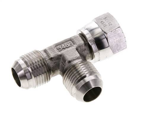 JIC T-koppeling UN 1-1/16''-12 binnendraad x buitendraad RVS 350 bar (4917.5psi)