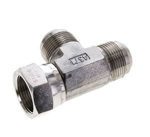 JIC T-koppeling UN 1-5/16''-12 Binnendraad x Buitendraad RVS 250 bar (3512.5psi)