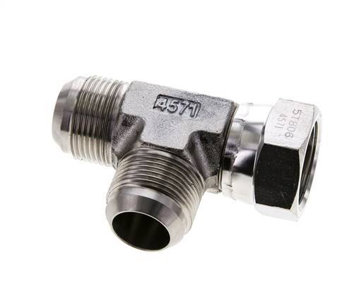 JIC T-koppeling UN 1-5/16''-12 Binnendraad x Buitendraad RVS 250 bar (3512.5psi)