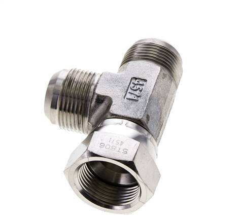 JIC T-koppeling UN 1-5/16''-12 Binnendraad x Buitendraad RVS 250 bar (3512.5psi)
