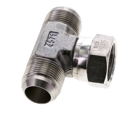 JIC T-koppeling UN 1-5/16''-12 Buitendraad x Binnendraad RVS 250 bar (3512.5psi)