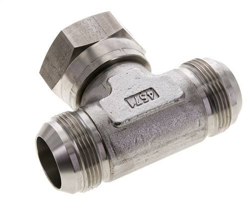 JIC T-koppeling UN 1-5/8''-12 Buitendraad x Binnendraad RVS 210 bar (2950.5psi)