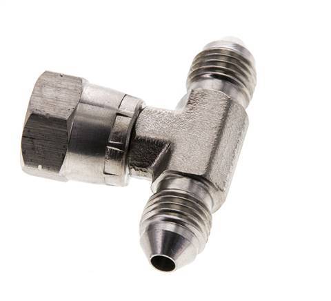 JIC T-koppeling UNF 7/16''-20 Buitendraad x Binnendraad RVS 350 bar (4917.5psi)