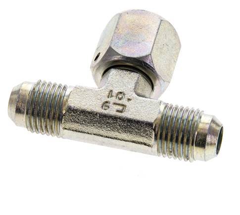JIC T-koppeling UNF 9/16''-18 Buitendraad x Binnendraad Staal 350 bar (4917.5psi)