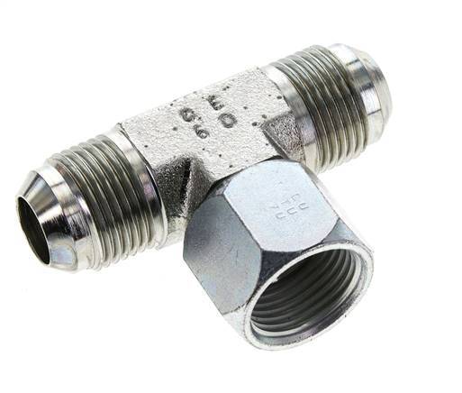 JIC T-koppeling UN 1-1/16''-12 Buitendraad x Binnendraad Staal 350 bar (4917.5psi)