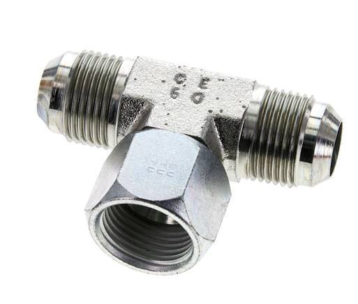 JIC T-koppeling UN 1-1/16''-12 Buitendraad x Binnendraad Staal 350 bar (4917.5psi)