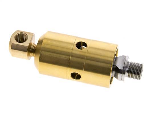 2-Way Rotary Joint G1/4'' - G3/8'' Male x Female Brass 50bar (702.5psi)