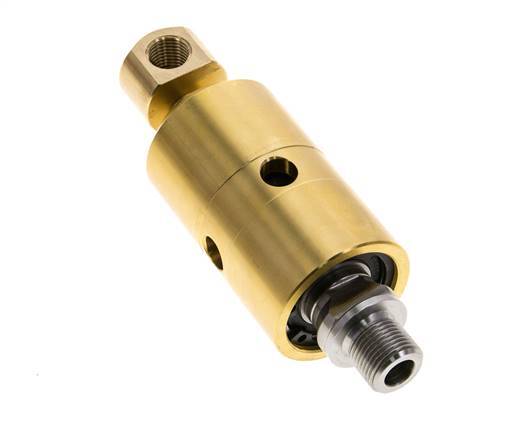 2-Way Rotary Joint G1/4'' - G3/8'' Male x Female Brass 50bar (702.5psi)