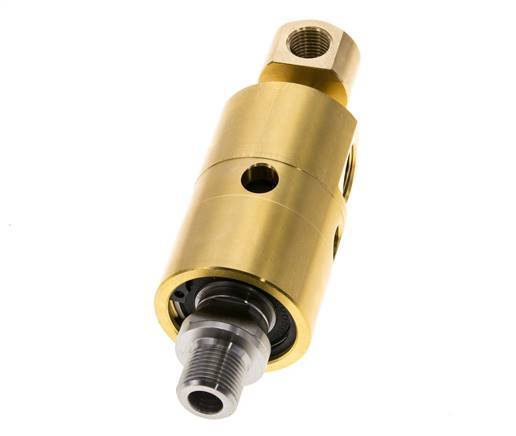 2-Way Rotary Joint G1/4'' - G3/8'' Male x Female Brass 50bar (702.5psi)