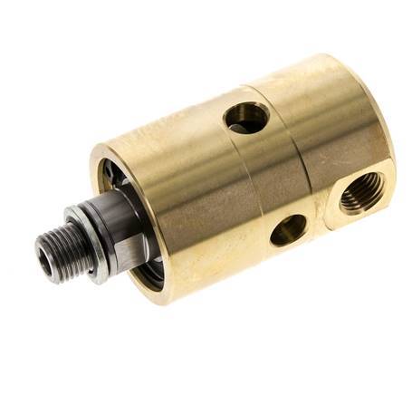 Draaidoorvoer G1/4'' Binnendraad X G1/4'' Buitendraad Messing 50bar