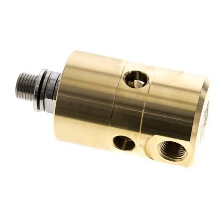 Draaidoorvoer G1/4'' Binnendraad X G1/4'' Buitendraad Linkshandig Messing 50bar Schurende Middelen