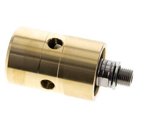 Draaidoorvoer G1/4'' Binnendraad X G1/4'' Buitendraad Linkshandig Messing 50bar Schurende Middelen