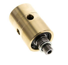 Draaidoorvoer G1/4'' Binnendraad X G1/4'' Buitendraad Linkshandig Messing 50bar Schurende Middelen