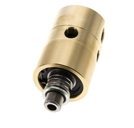 Draaidoorvoer G1/4'' Binnendraad X G1/4'' Buitendraad Linkshandig Messing 50bar Schurende Middelen