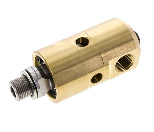 Draaidoorvoer G3/8'' Binnendraad X G3/8'' Buitendraad Linkshandig Messing 50bar