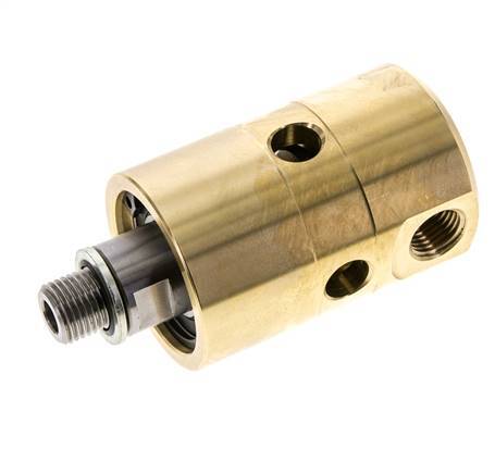 Draaidoorvoer G1/4'' Binnendraad X G1/4'' Buitendraad Messing 50bar Schurende Middelen