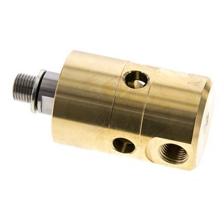 Draaidoorvoer G1/4'' Binnendraad X G1/4'' Buitendraad Messing 50bar Schurende Middelen