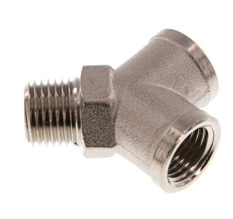 Y Fitting R1/4'' Male x G1/4'' Female nickel-plated 16bar (224.8psi) [2 Pieces]