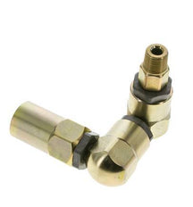 Draaidoorvoer 3/8'' NPT Buitendraad X 1/2'' NPT Binnendraad Z-Vormig Staal FKM 350bar