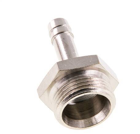 G 3/4'' Male x 9mm Nickel plated Brass Hose barb 16 Bar [2 Pieces]