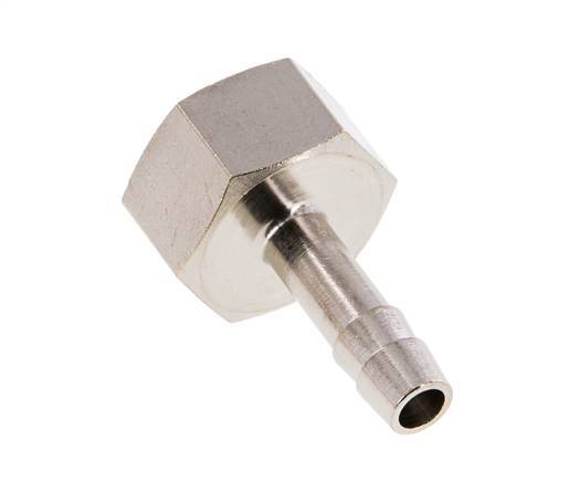 G 3/8'' x 6mm Nickel plated Brass Hose barb 16 Bar [2 Pieces]